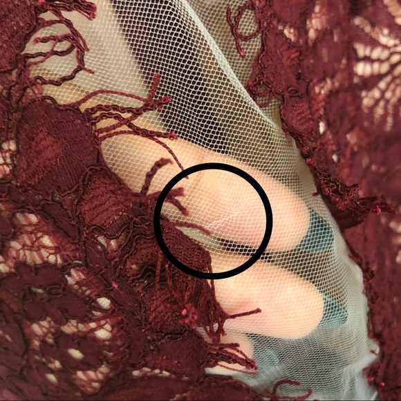 NWT Nasty Gal Red Lace Scuba Fit and Flare Dress - Picture 4 of 7